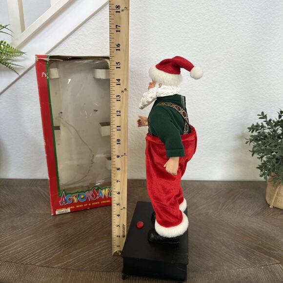 Action Santa Vintage Animated Moves Sings Bends Dancing Battery Operated Figure - Picture 4 of 14